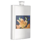 Orange Lilly Blume Blosso Flachmann (Rechts)
