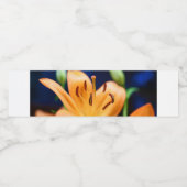 Orange Lilly Blume Blosso Wasserflaschenetikett (Einzelnes Label)