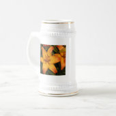Orange Lily Bierglas (Vorderseite Links)