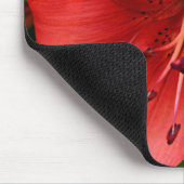Orange Lily Bloom Floral Mousepad (Ecke)