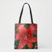 Orange Lily Bloom Floral Tasche (Vorderseite)
