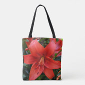 Orange Lily Bloom Floral Tasche (Rückseite)