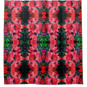 Orange Lily Blume Abstrakt Art Pattern Duschvorhang (Vorderseite)