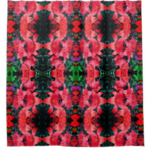 Orange Lily Blume Abstrakt Art Pattern Duschvorhang