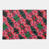 Orange Lily Blume Abstrakt Art Pattern Geschirrtuch (Horizontal)