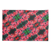 Orange Lily Blume Abstrakt Art Pattern Kissenbezug (Rückseite)