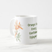 Orange Lily Blume Kaffeetasse (Vorderseite Links)
