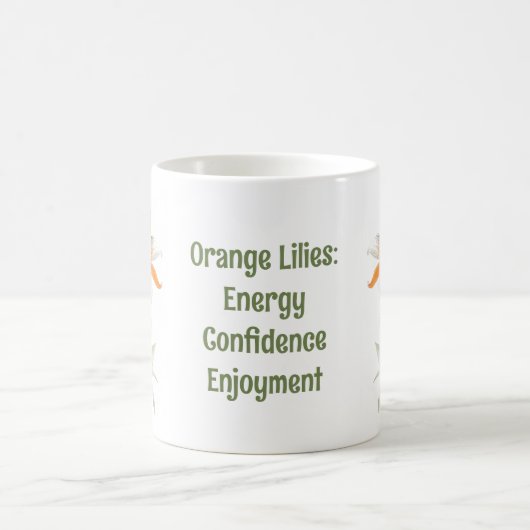Orange Lily Blume Kaffeetasse (Mittel)