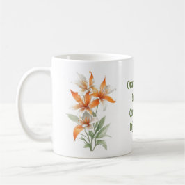 Orange Lily Blume Kaffeetasse