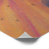 Orange Lily Blume Moderne Kunst abstrakte Kunst Poster (Ecke)