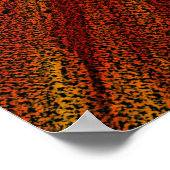 Orange Lily Blume Moderne Kunst abstrakte Kunst Poster (Ecke)