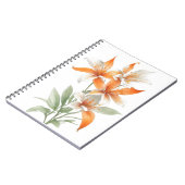 Orange Lily Blume Notizblock (Linke Seite)