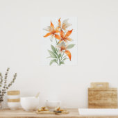 Orange Lily Blume Poster (Küche)