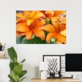 Orange Lily Blume Poster (Heimbüro)