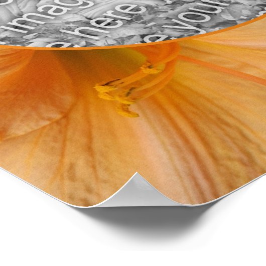 Orange Lily Blume Rahmen erstellen Sie Ihr eigenes Poster (Ecke)