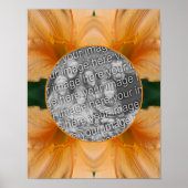 Orange Lily Blume Rahmen erstellen Sie Ihr eigenes Poster (Vorne)