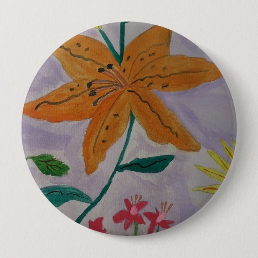 Orange Lily Button (Vorderseite)