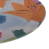 Orange Lily Chopping Board Schneidebrett (Ecke)