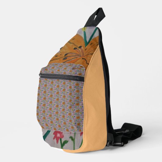 Orange Lily Crossbody Bag (Rechte Ecke)
