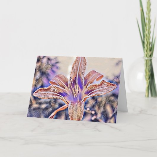 ORANGE LILY DANKE KARTE (Vorderseite)