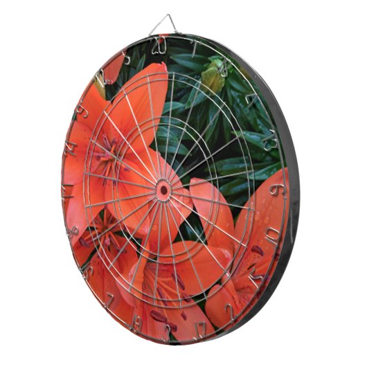 Orange Lily Dartscheibe (Vorderseite rechts)