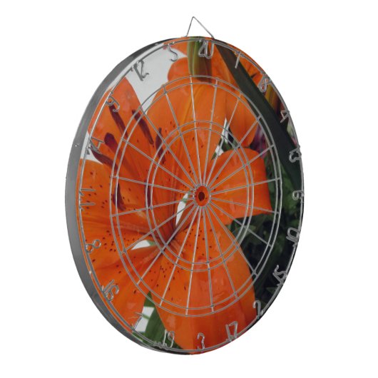 Orange LIly Dartscheibe (Vorderseite Links)