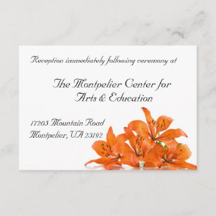 Orange Lily Empfang Card Begleitkarte