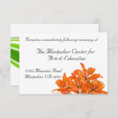 Orange Lily Empfang Card Begleitkarte (Vorne/Hinten)