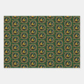 Orange Lily Energies Floral Abstrakt Art Geschenkpapier Set (Vorderseite 2)