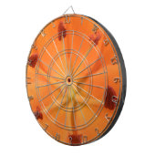 Orange Lily Floral Dart Board Dartscheibe (Vorderseite rechts)