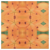 Orange Lily Floral Gemustertes Gewebe Stoff (Muster)