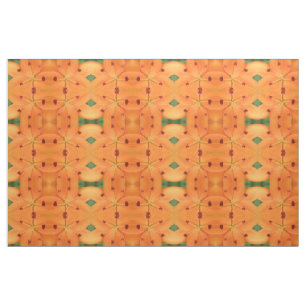 Orange Lily Floral Gemustertes Gewebe Stoff
