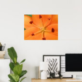 Orange Lily Floral Print Poster (Heimbüro)