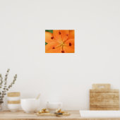 Orange Lily Floral Print Poster (Küche)