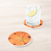 Orange Lily Floral Untersetzer (Seite)