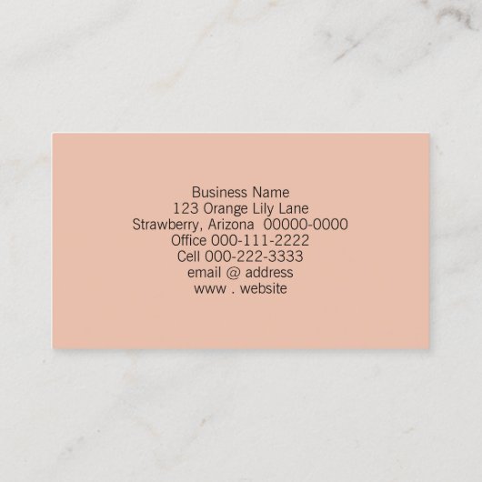 Orange Lily Foto Custom QR Code Yoga Instructor Visitenkarte (Rückseite)