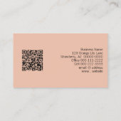 Orange Lily Foto Yoga Instructor QR Code Visitenkarte (Rückseite)