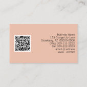 Orange Lily Foto Yoga Instructor QR Code Visitenkarte (Rückseite)
