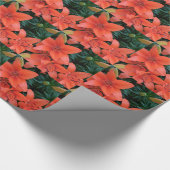 Orange Lily Geschenkpapier (Ecke)