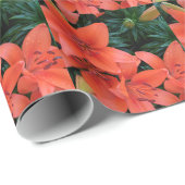 Orange Lily Geschenkpapier (Rolleneckpunkt)