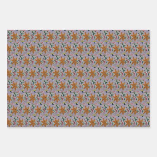 Orange Lily Geschenkpapier Set (Vorderseite 2)