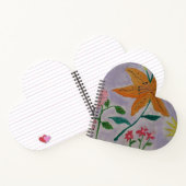 Orange Lily Heart Shaped Notebook Notizblock (Innenseite)