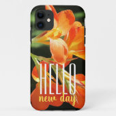 Orange Lily Hello New Day Case-Mate iPhone Hülle (Rückseite)