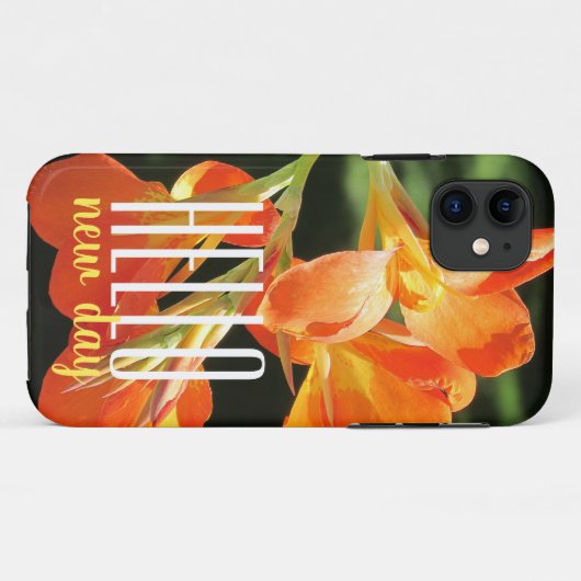 Orange Lily Hello New Day Case-Mate iPhone Hülle (Rückseite (Horizontal))