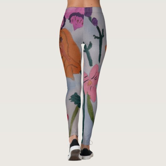 Orange Lily Leggings (Rückseite)