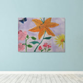 Orange Lily Leinwand Art (Insitu (Holzboden))
