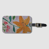 Orange Lily Luggage Tag Gepäckanhänger (Vorderseite (Horizontal))
