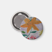 Orange Lily Magnet (Vorderseite/Rückseite)