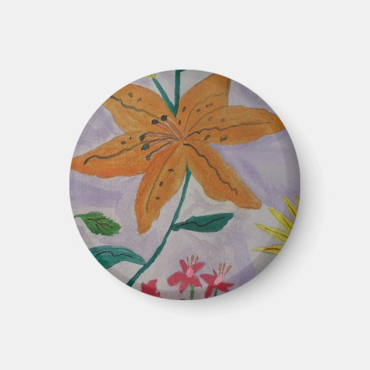Orange Lily Magnet (Vorne)