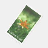 Orange Lily Meadow Towel Serviette (Ecke)